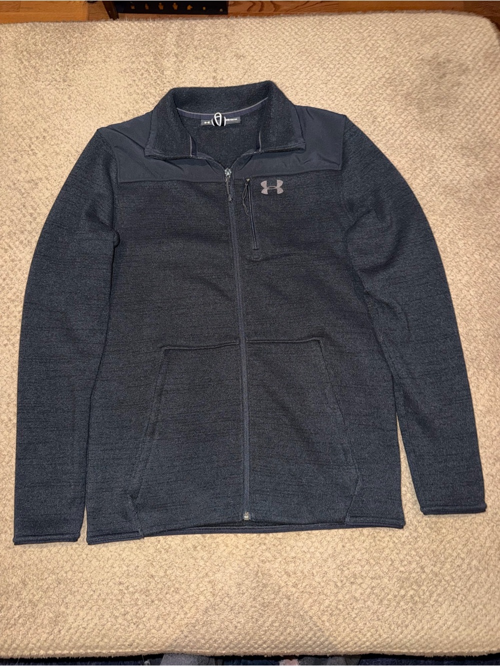 Under Armour Men's Full-Zip Black ColdGear Fleece Jacket - M
